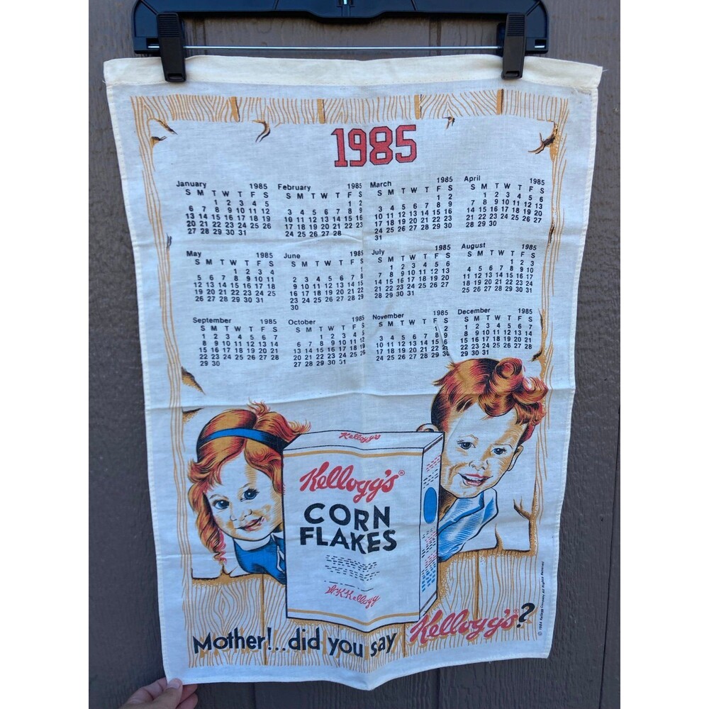 Vintage 1985 Kellogg calendar